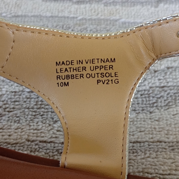 MICHAEL Michael Kors Plate Sandal Gold Metallic Snake Women’s Size 10M - Picture 11 of 13